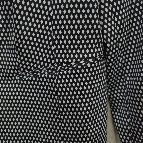 Worthington Women's Blazer Size 8 Black & White Diamond 2 Button Lined Jacket - Picture 10 of 14